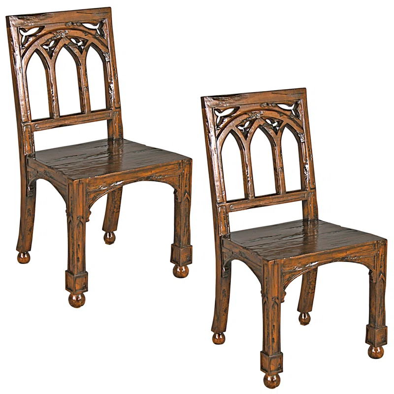 Design Toscano Gothic Revival Rectory Side Chair