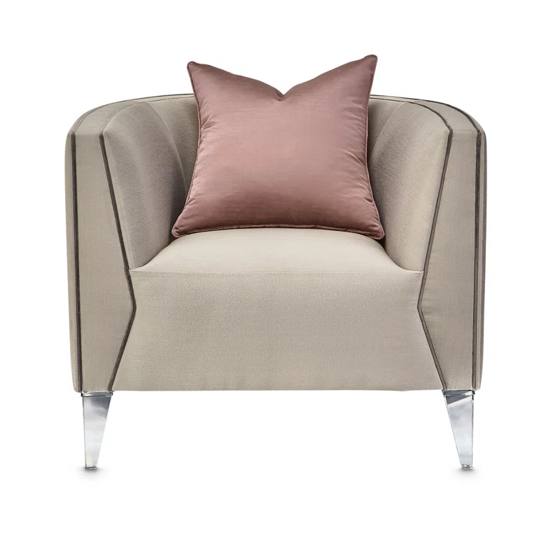 Michael Amini Linea Upholstered Barrel Chair
