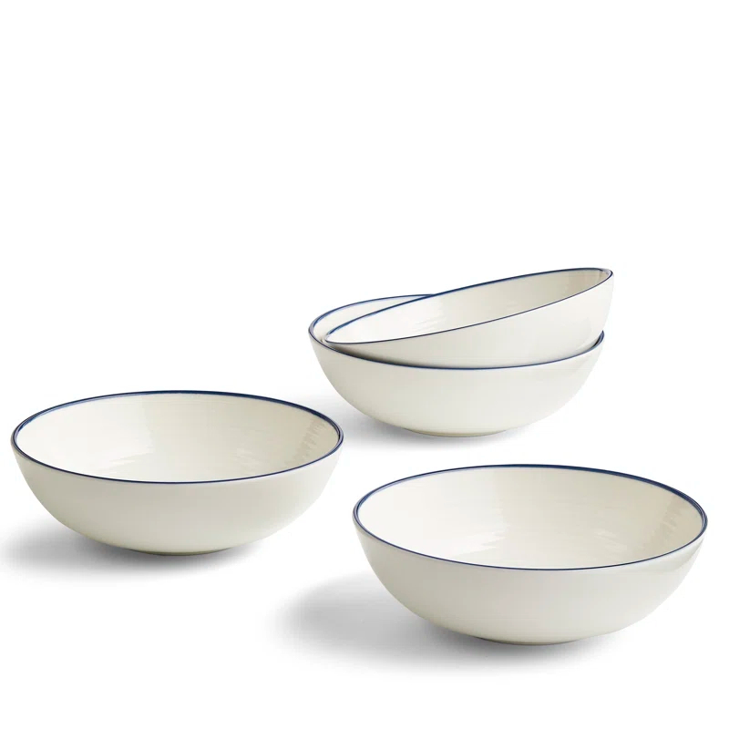 Royal Doulton Exclusively for Gordon Ramsay Gordon Ramsay GR Maze Denim Line Cereal Bowl 7" Set of 4 (Set of 4)