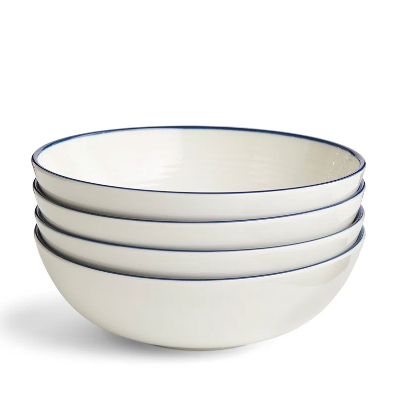 Royal Doulton Exclusively for Gordon Ramsay Gordon Ramsay GR Maze Denim Line Cereal Bowl 7" Set of 4 (Set of 4)