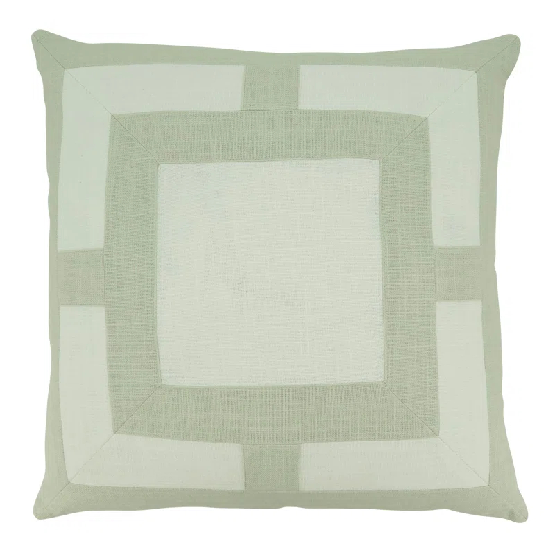Saro Roslyn Collection Geometric Cotton Throw Pillow