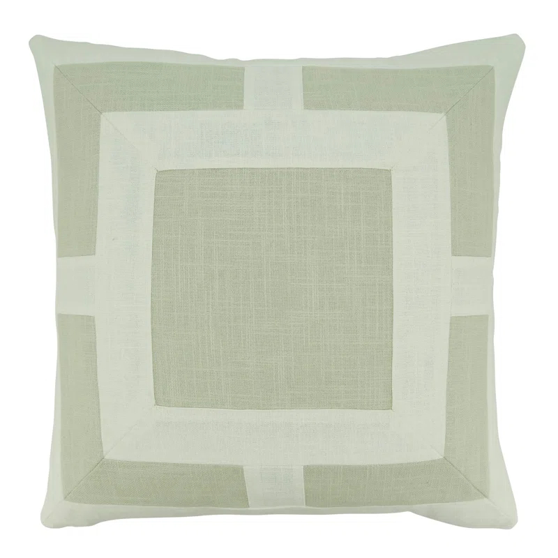 Saro Roslyn Collection Geometric Cotton Throw Pillow