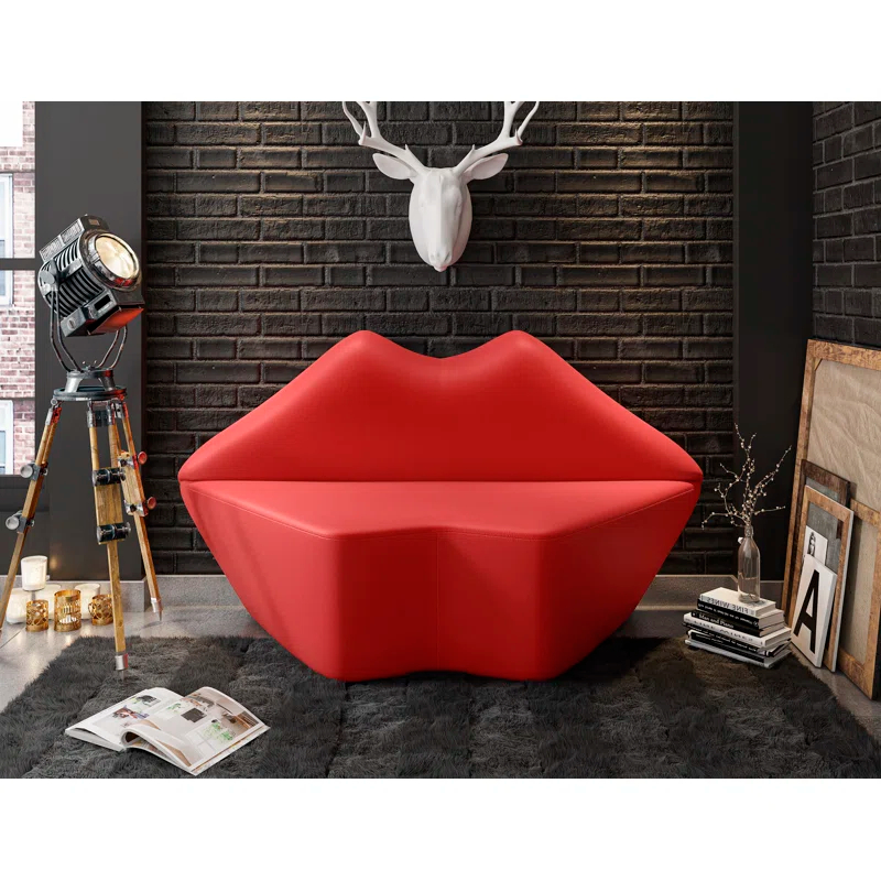 Ivy Bronx 61.8'' Faux Leather Loveseat