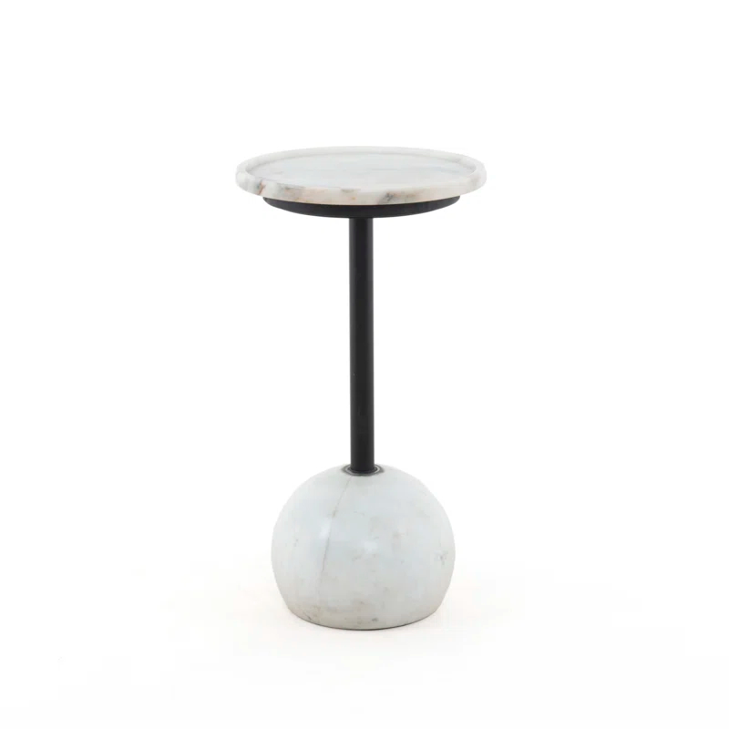 Nicholas Side Table - White Marble