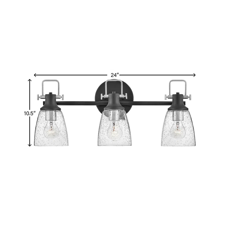 Easton 3-Light Dimmable Black Vanity light