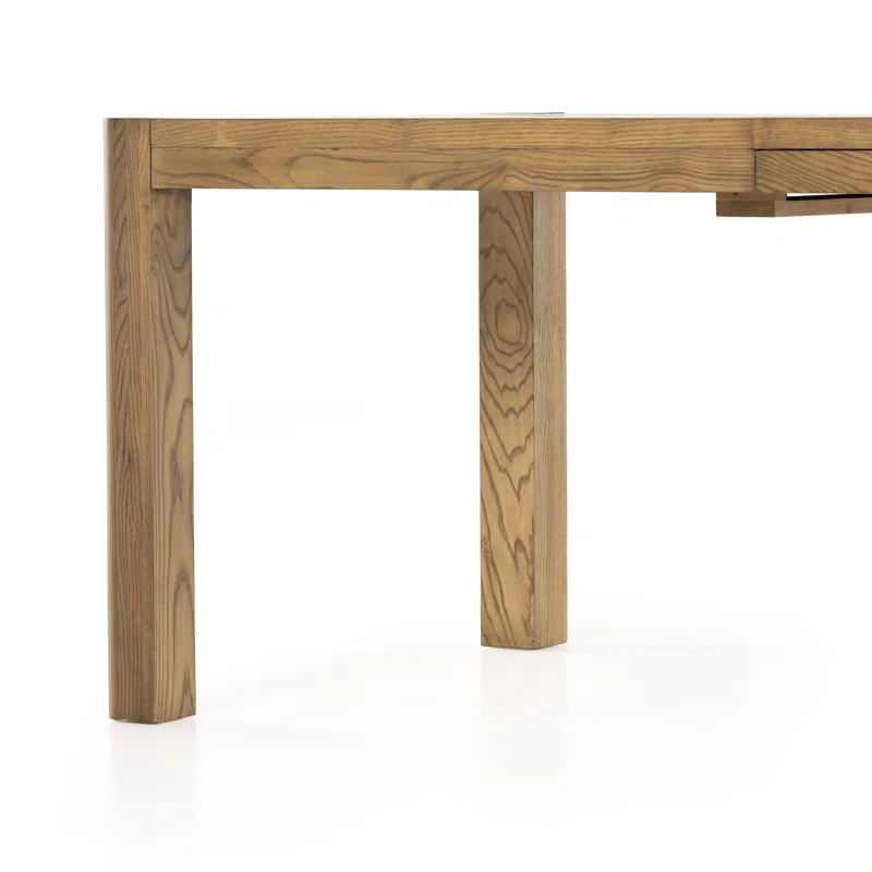 Dune Ash Extendable Rectangular Dining Table with Solid Wood Legs