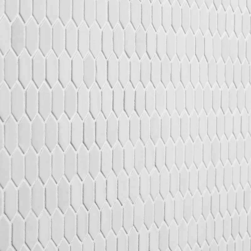Whisper 11.61" x 11.73" Polished Mini Picket Glass Mosaic Wall Tile (0.94 Sq. Ft. / each)