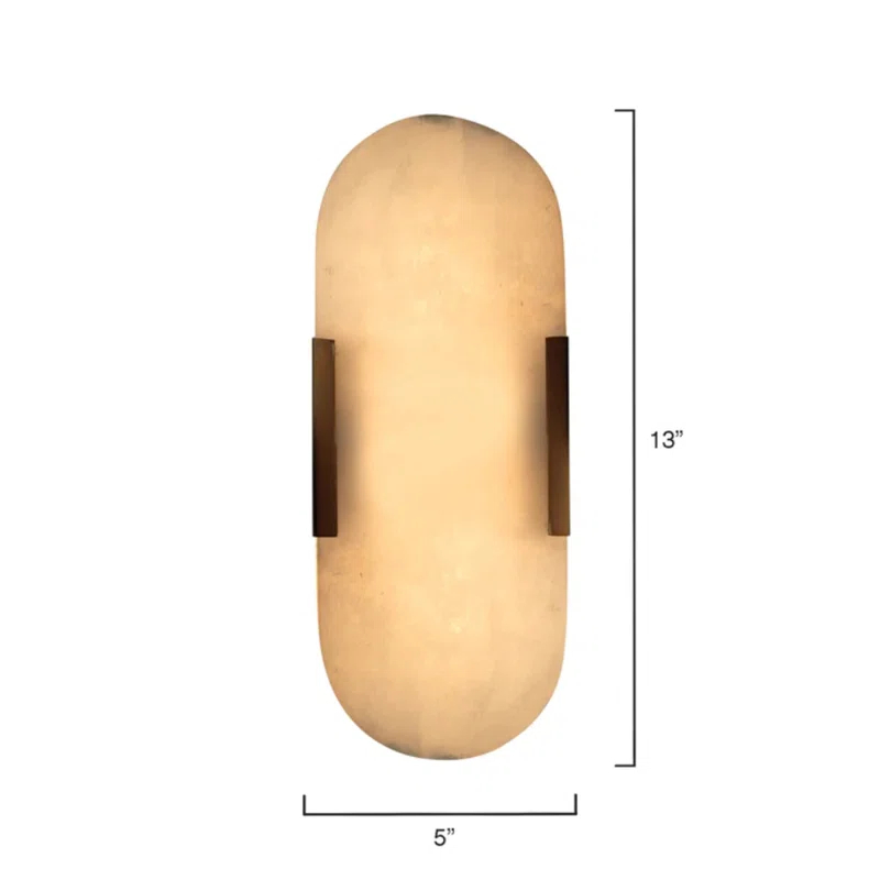 Delphi Antique Brass 2-Light Alabaster Wall Sconce