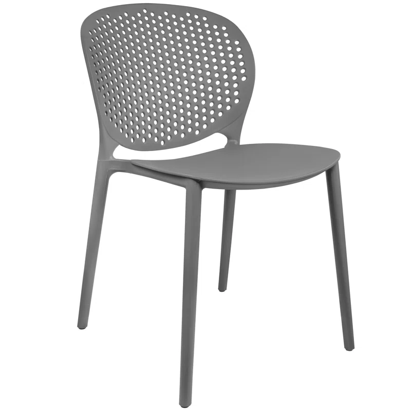 2xHome Outdoor Stacking Dining Side Chair (Set of 2)