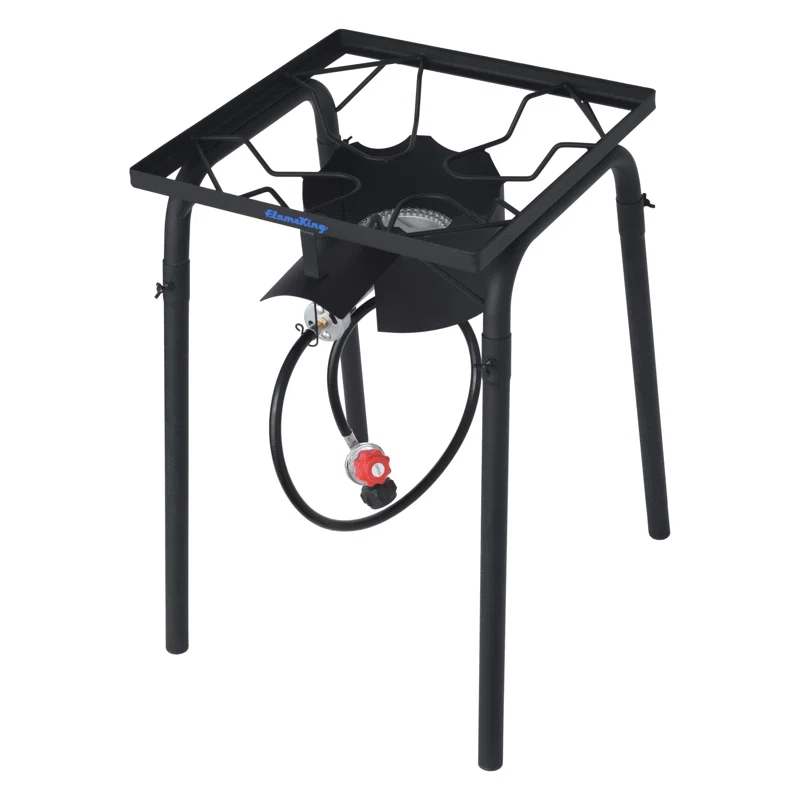 Flame King Heavy Duty 100,000 BTU Turkey Fryer Single Propane Burner Bayou Cooker Outdoor Stove