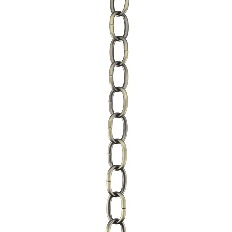 Aspen Creative 21110-51,Steel 10 Feet Heavy Duty Chain For Hanging Up Maximum Weight 40 Pounds-Lighting Fixture/Swag Light/Plant In Antique Brass.11 Gauge.