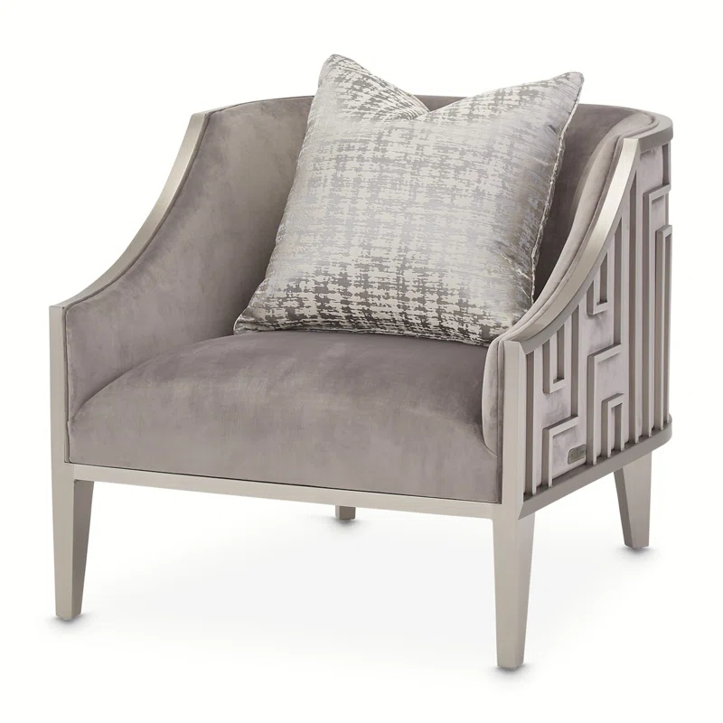 Michael Amini Roxbury Park Velvet Armchair