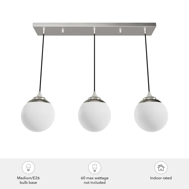 Hepburn 3 - Light Linear Globe Pendant
