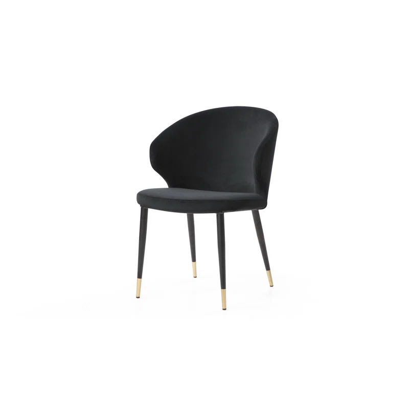Velvet Upholstered Side Chair