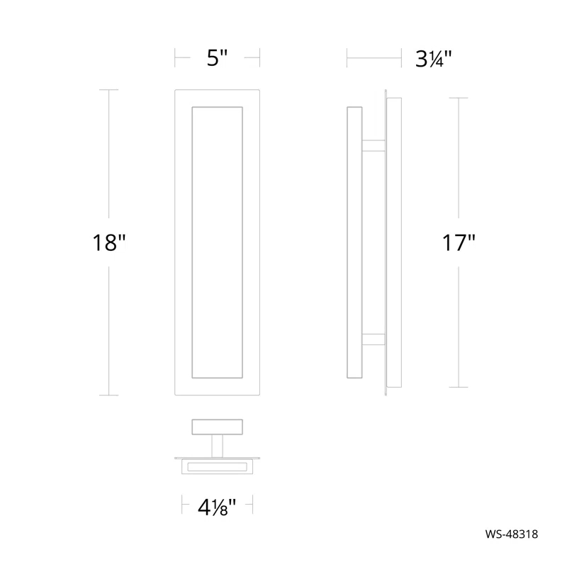 Zurich Aluminum LED Flush Mounted Sconce