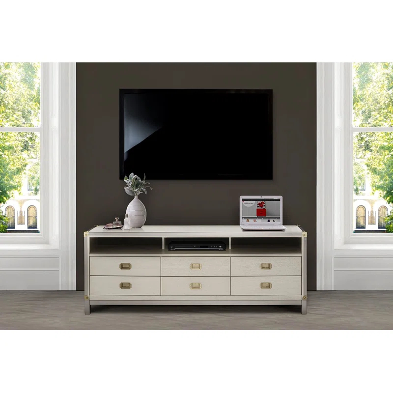 Michael Amini / Kathy Ireland Home Designs Menlo Station Solid Wood TV Stand for TVs up to 88"