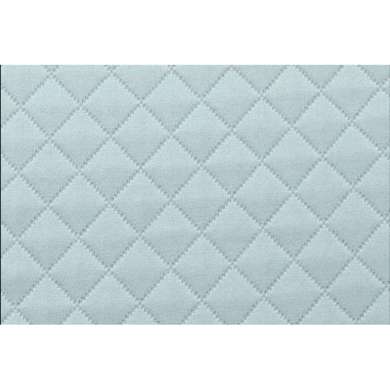 Bari Diamond Piqué King Coverlet in Aquamarine Cotton