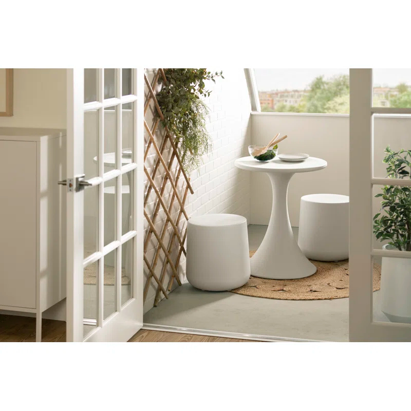 Dalya 15.75'' Plastic / Acrylic Outdoor Side Table