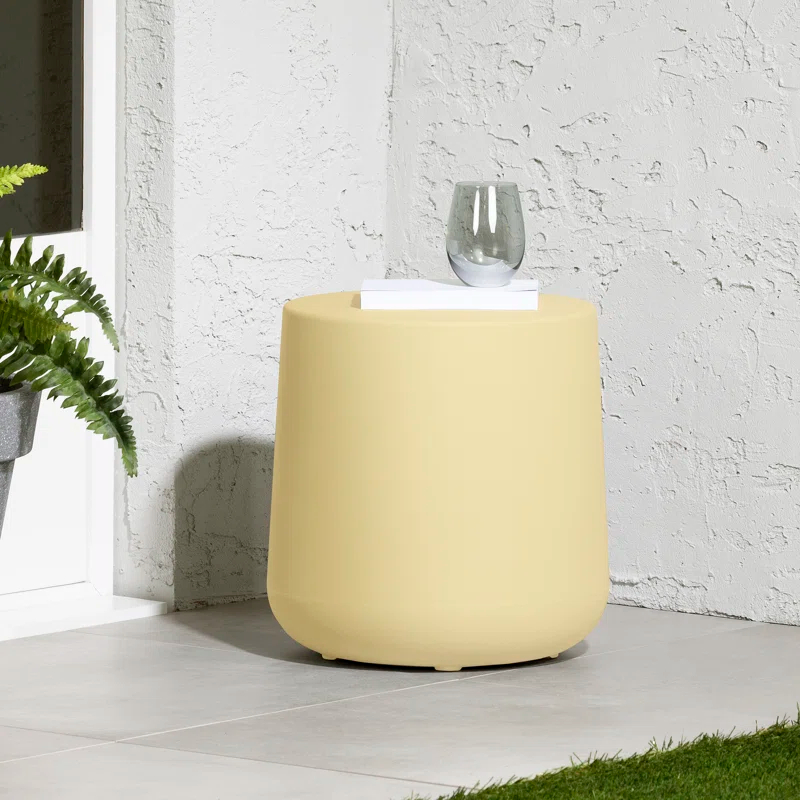 Dalya 15.75'' Plastic / Acrylic Outdoor Side Table