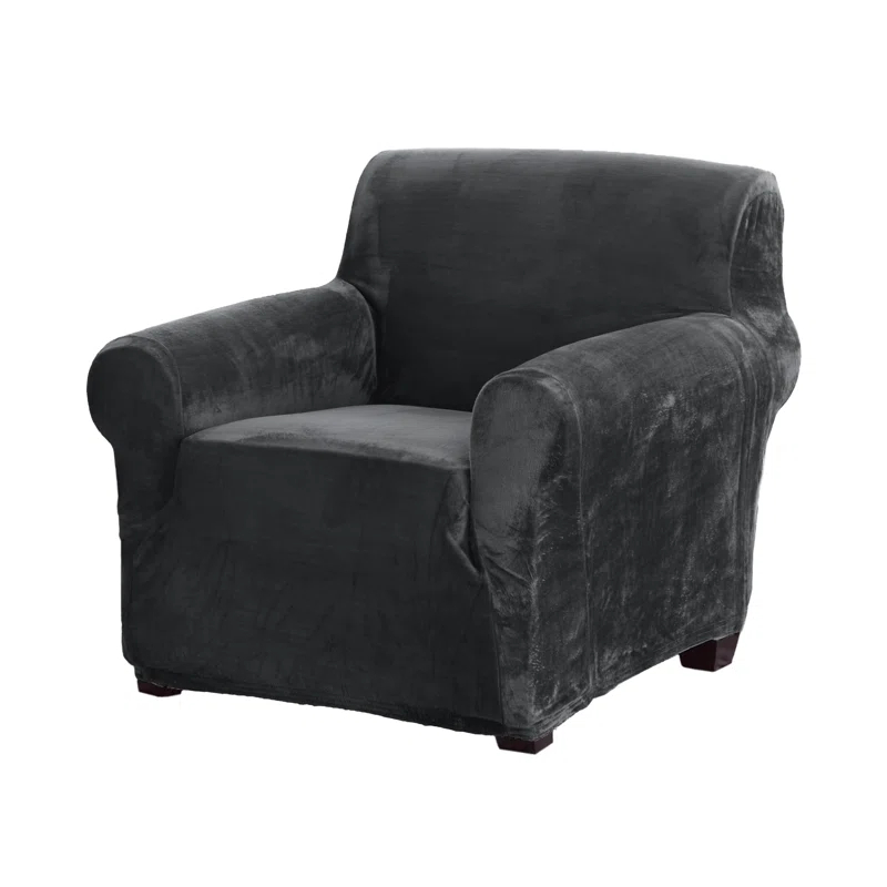 Velvet Plush Stretch Chair Slipcover