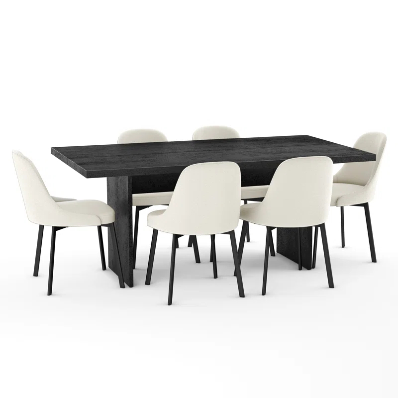 7 Piece 72" L Rectangle Dining Set