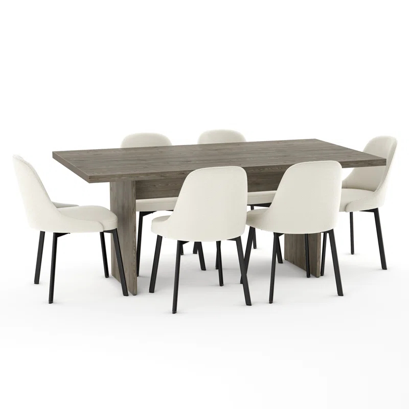 7 Piece 72" L Rectangle Dining Set