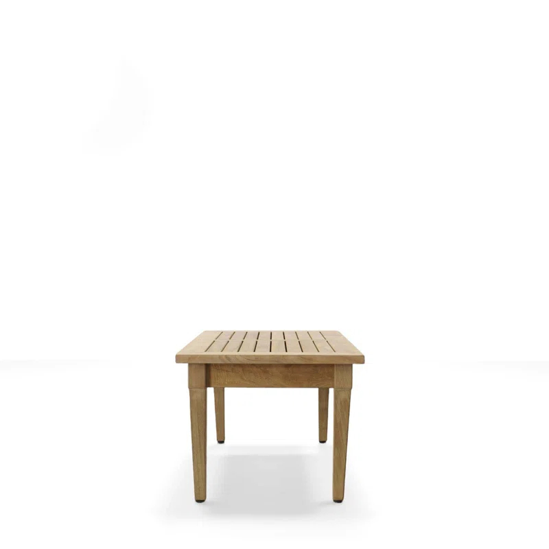 Outdoor Rectangular Brown Teak Coffee Table