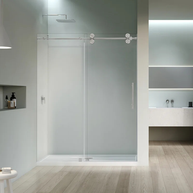 56" - 60" W x 78" H Single Sliding Frameless Shower Door