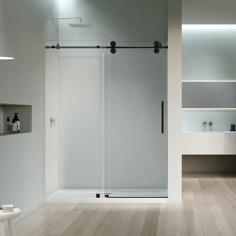 56" - 60" W x 78" H Single Sliding Frameless Shower Door