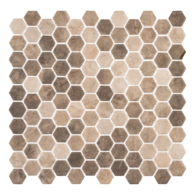 Trillions Hexagon Honeycomb Glass Mosaic Kitchen Backsplash, Bathroom, Shower, Pool, Wall and Floor Tile