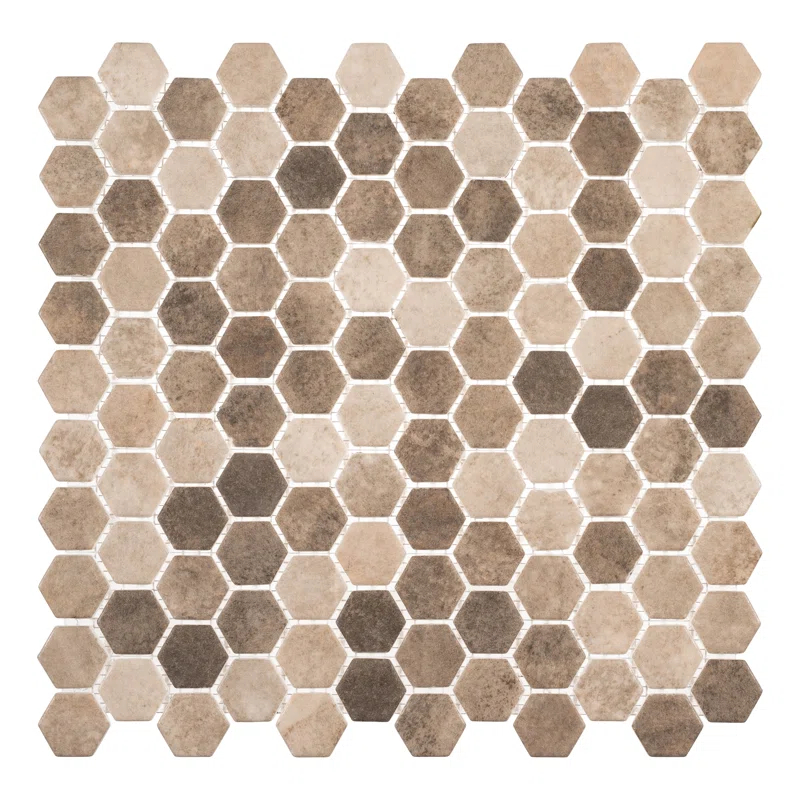 Trillions Hexagon Honeycomb Glass Mosaic Kitchen Backsplash, Bathroom, Shower, Pool, Wall and Floor Tile