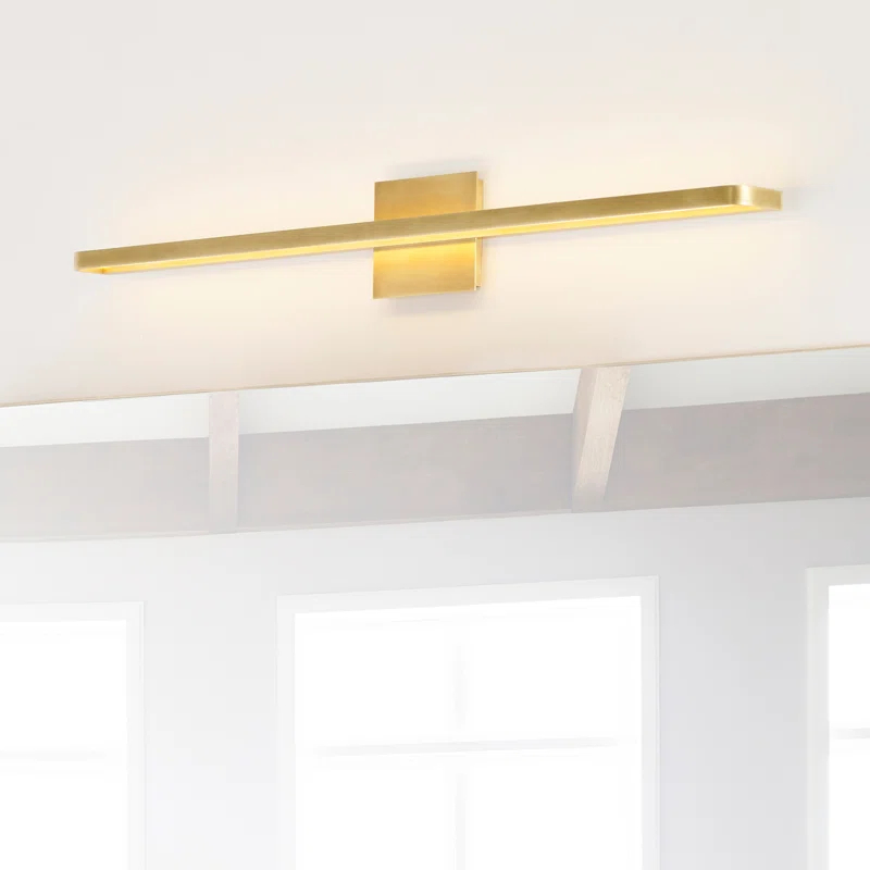 Banda 36" Natural Brass LED Bath Bar with Dimmable Light