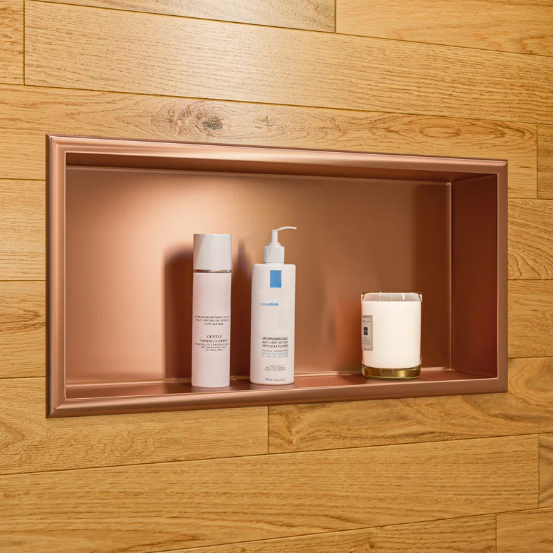Adhesive Stainless Steel Shower Shelf