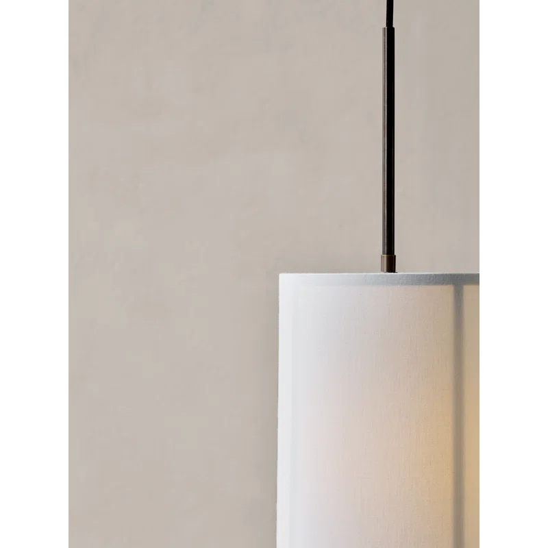 Hashira 23.6" Black and Bronzed Brass Single Cylinder Pendant