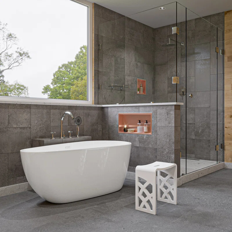 Adhesive Stainless Steel Shower Shelf