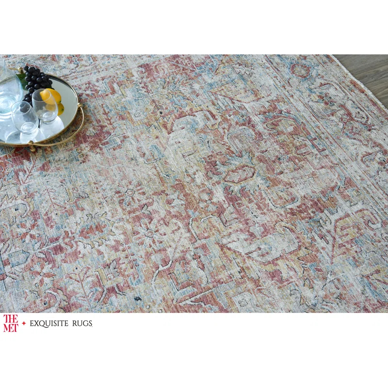 The Met x Exquisite Rugs Antique Loom Rust/Beige Area Rug