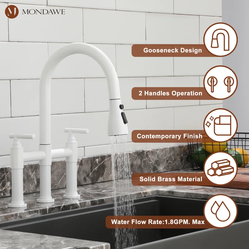 Mondawe Pull Down Kitchen Faucet