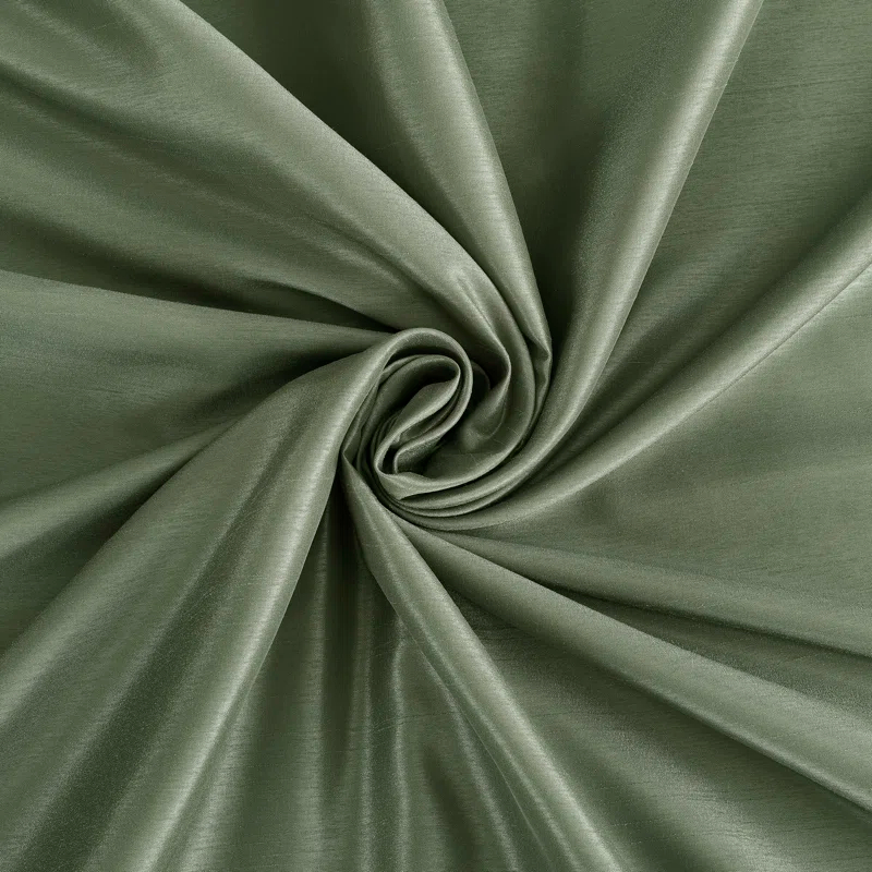 Faux Dupioni Silk Thermal Extreme 100% Blackout Back Tab Curtain Panel