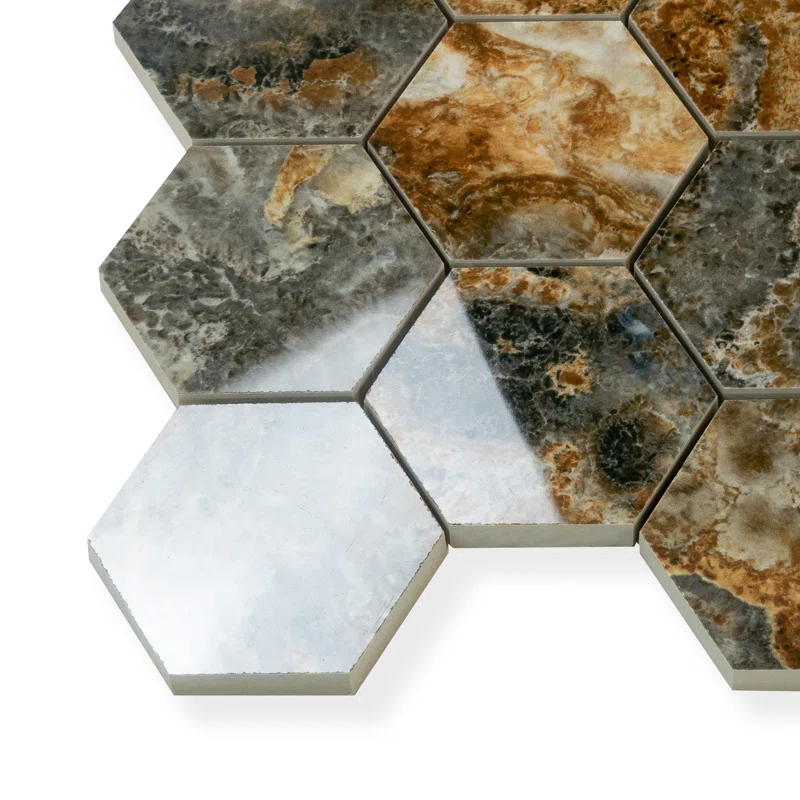 Splendor 8.9'' W x 12.8'' L Porcelain Tile Mosaic Sheet