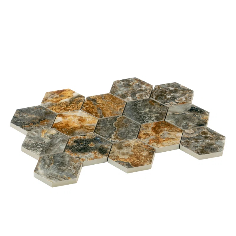 Splendor 8.9'' W x 12.8'' L Porcelain Tile Mosaic Sheet