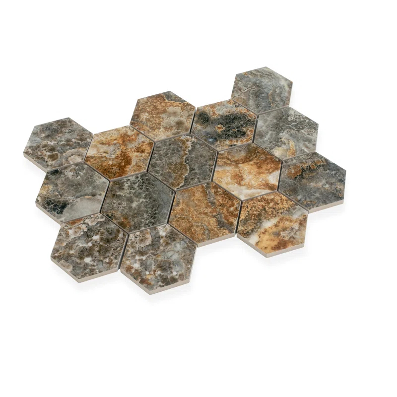 Splendor 8.9'' W x 12.8'' L Porcelain Tile Mosaic Sheet