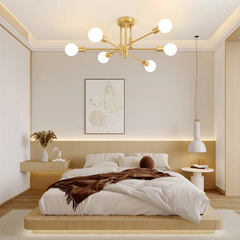 Sevin 6 - Light 25.2'' Sputnik Cylinder Flush Mount