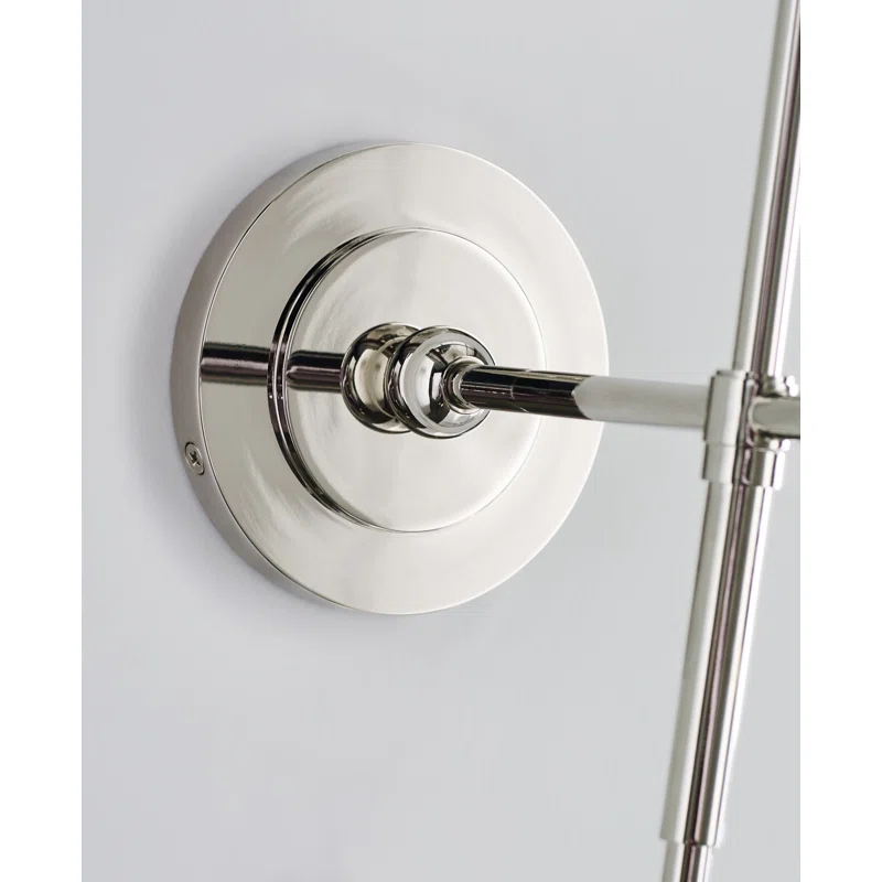 Elegant Outdoor Direct Wired Nickel Wallchiere, 14.5" Height