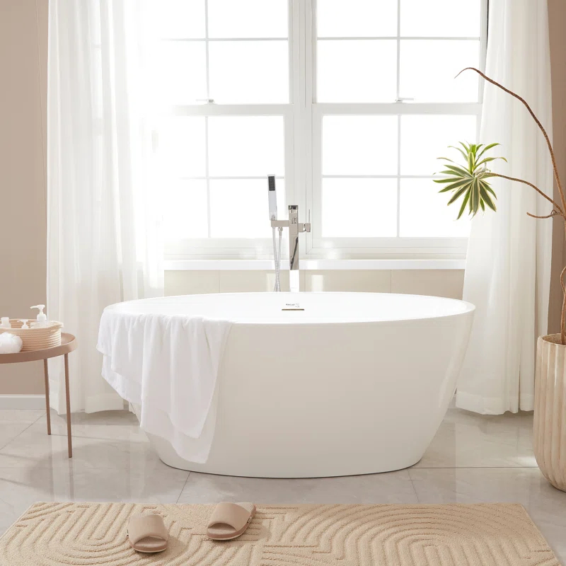 Freestanding Soaking Acrylic Bathtub