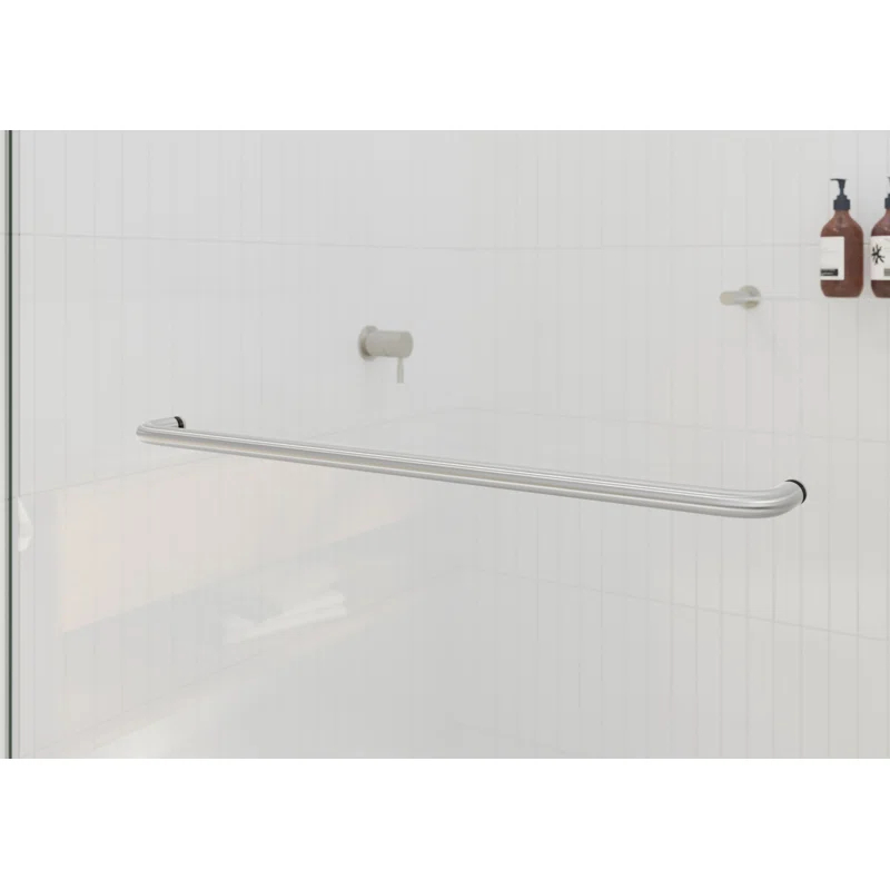 Polaris 60 in. x 60 in. Fully Frameless Sliding Bypass Bathtub Door