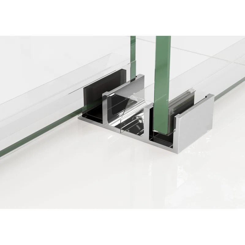 Polaris 60 in. x 60 in. Fully Frameless Sliding Bypass Bathtub Door