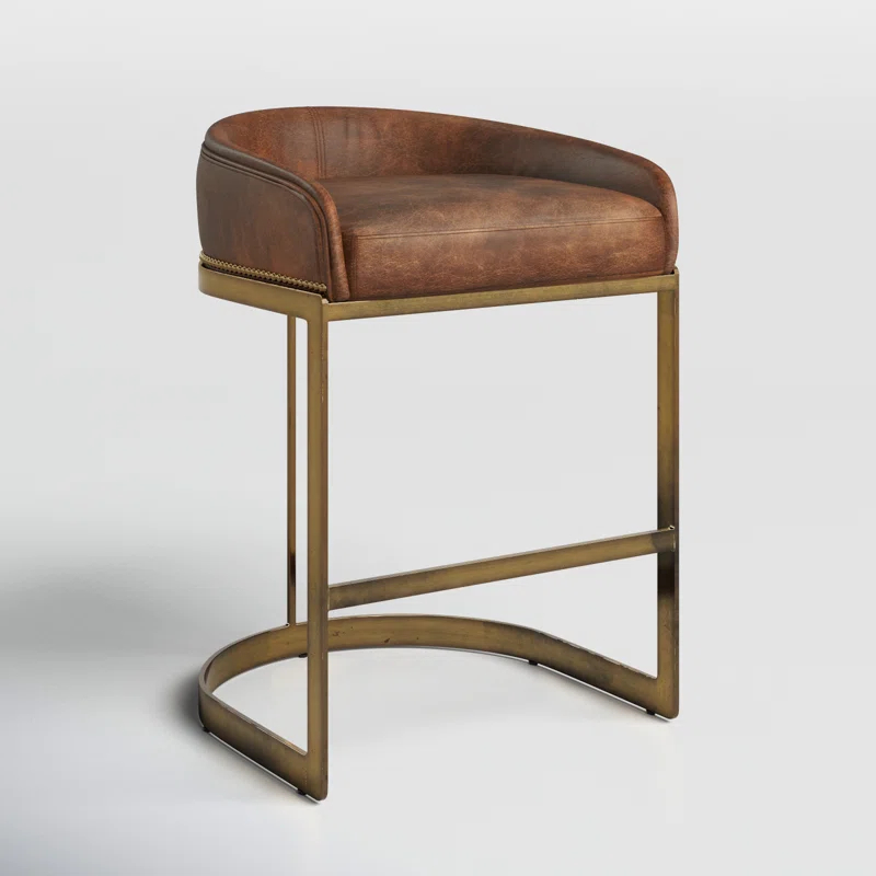 Bradley Genuine Leather Bar & Counter Stool