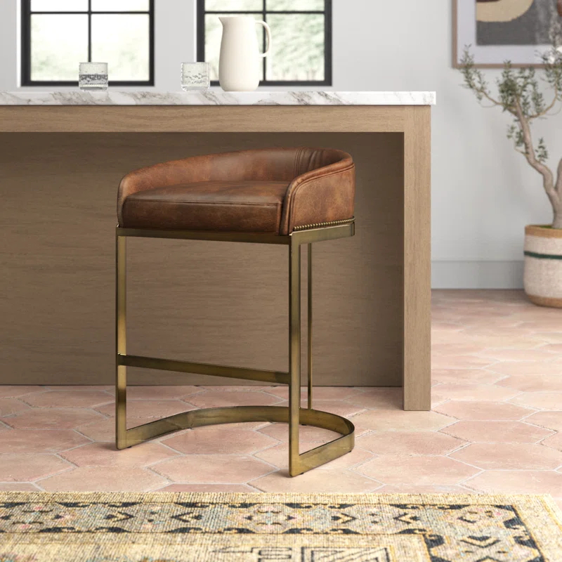Bradley Genuine Leather Bar & Counter Stool