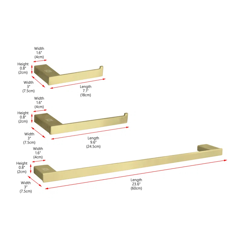 Sofia 3 - Piece Bathroom Hardware Set
