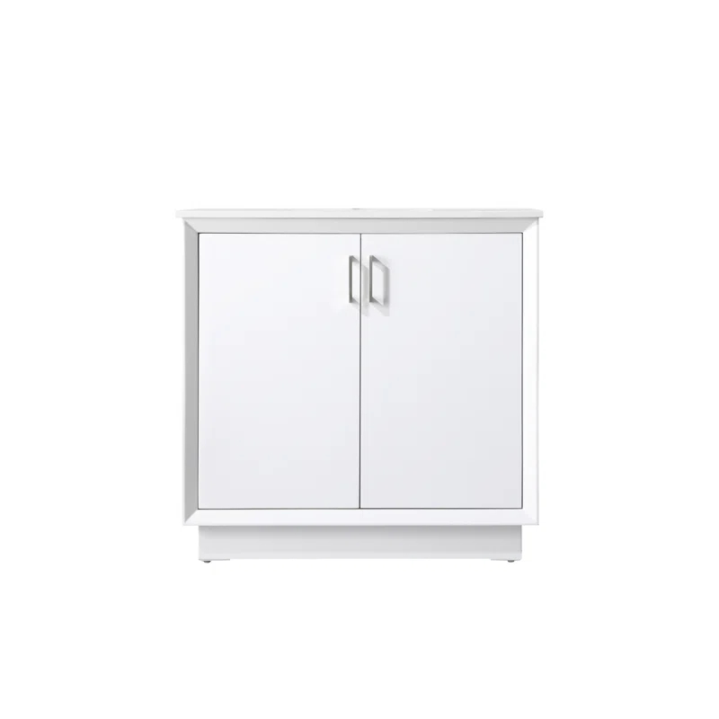Hayes 36'' Single Bathroom Vanity with Engineered Marble Top